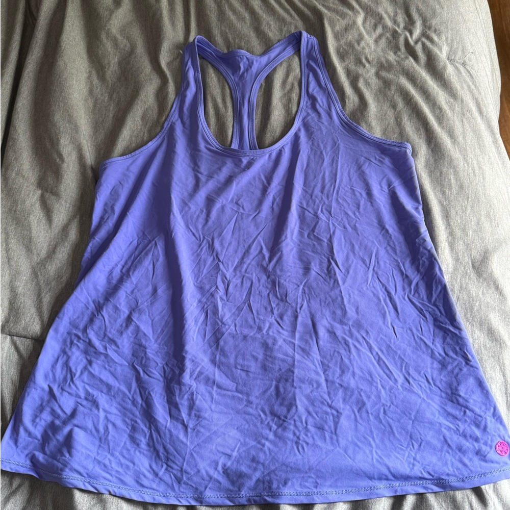 Lilly Pulitzer Luxletic Racerback Tank Sz XL SPF 50 Color Aurora Purple - Picture 9 of 10